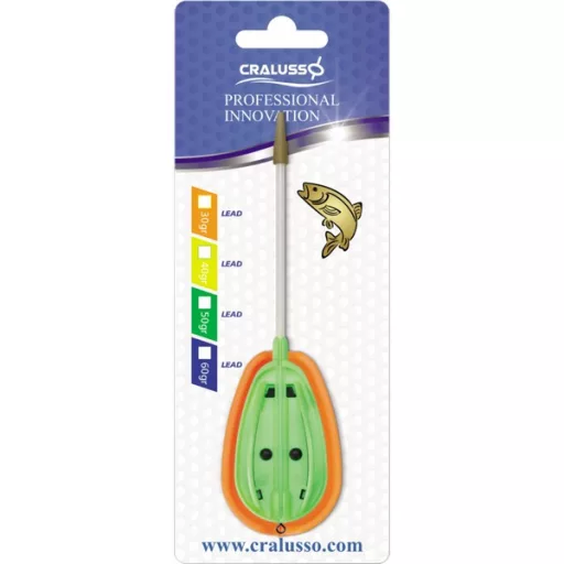 Cralusso fluo zöld Rocket +Töltő method kosár szett 40 g 1+1 db