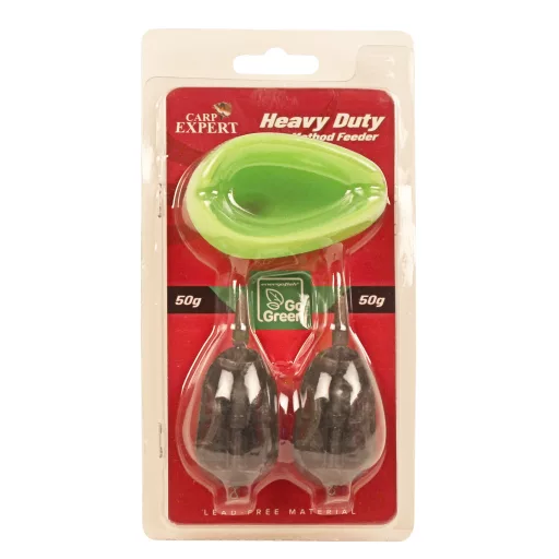 Carp Expert Heavy Duty tömködővel Go Green method kosár szett 50 g + 50 g