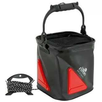   Carp Expert + 22 × 22 cm fekete / piros vízmerítő vödör