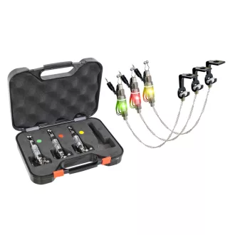   Carp Expert 3 db sárga/piros/zöld LED-es láncos swinger szett