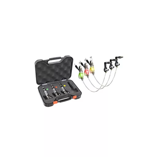 Carp Expert 3 db sárga/piros/zöld LED-es láncos swinger szett