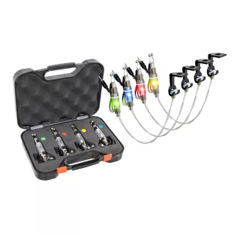   Carp Expert 4 db sárga/piros/zöld/kék LED-es láncos swinger szett