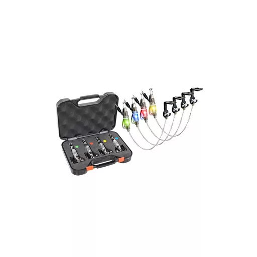 Carp Expert 4 db sárga/piros/zöld/kék LED-es láncos swinger szett