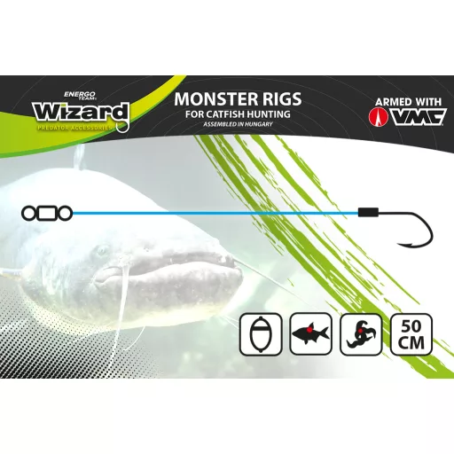 Wizard Monster Classic Mono 11/0 Round ragadozóhalas szerelék