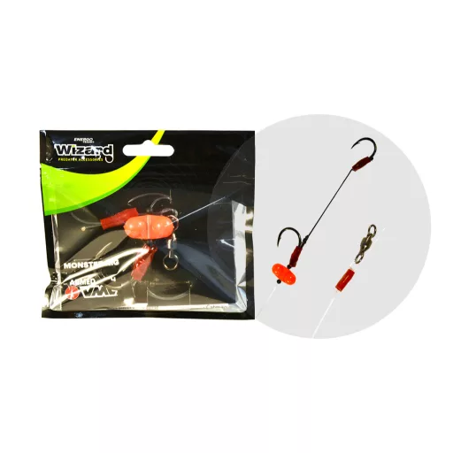 WIZARD MONSTER SURFACE LIVEBAIT DOUBLE MONOBRAID RIG 6/0+8/0 SPECIMEN