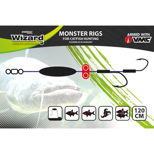 Wizard Monster Upose PRO Mono Bottom 30 g 9/0+11/0 Round ragadozóhalas szerelék