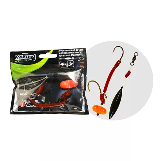 Wizard Monster River Upose PRO dupla Monobraid 10 g 6/0+8/0 Specimen ragadozóhalas szerelék