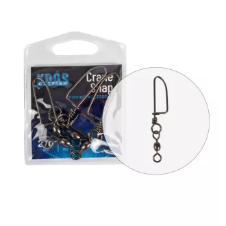   Koós Crane Coastlock Kapoccsal 2/0 × 7 harcsázó forgókapocs 4 db/csomag