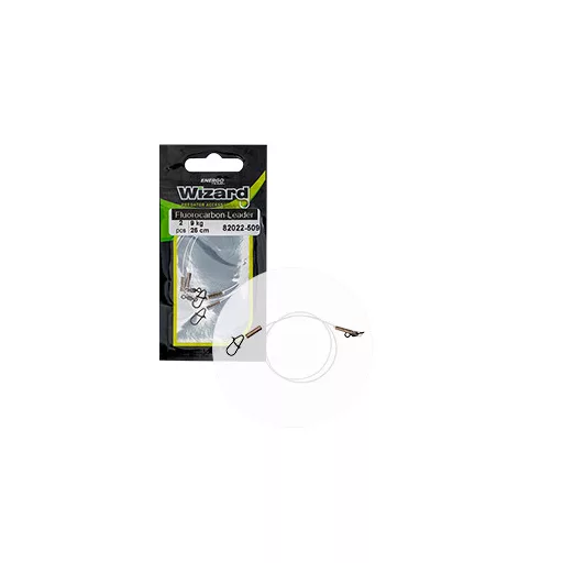 Wizard Szerelt Fluorocarbon NEO 9 kg 25 cm fluorocarbon előke 2 db/csomag