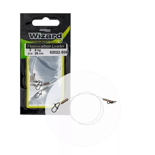 Wizard Szerelt Fluorocarbon NEO 9 kg 25 cm fluorocarbon előke 2 db/csomag