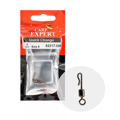 Carp Expert Qucik Change 6 gyorscserés kapocs 4 db/csomag