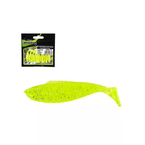 Wizard Shad fluo zöld 4 cm 10 db/csomag gumihal
