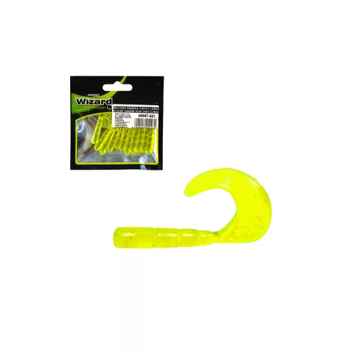 Wizard Harpex Twist Larva áttetsző zöld 5 cm 10 db/csomag twister