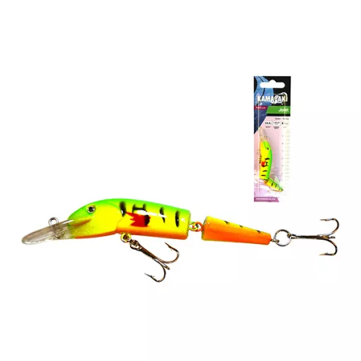 Kamasaki Joint Col:1 Zöld hát, sárga has 10 cm 15,5 g többrészes wobbler