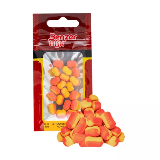 Benzár Mix Instant Bicolor Method Pellet Eper-méz wafter csali 8–10 mm