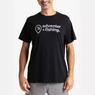 Adventer & Fishing fekete S póló
