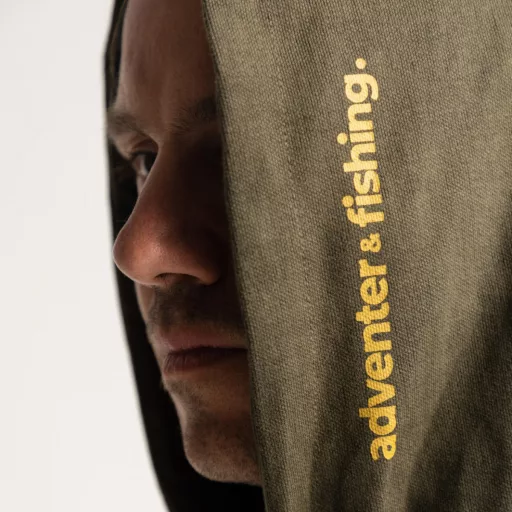 Adventer & Fishing kapucnis pamut khaki L pulóver