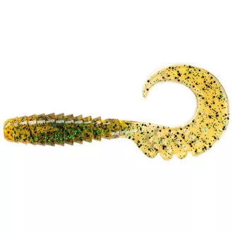   FishUp Fishup_fancy Grub 1" , #036 Caramel & Caramel zöld-fekete 2,54 cm 12 db/csomag twister