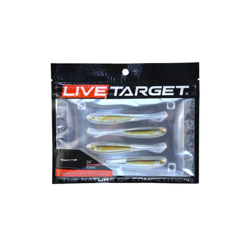LIVETARGET Ghost Tail Minnow Dropshot Bait ezüst gyöngyház 9,5 cm gumihal