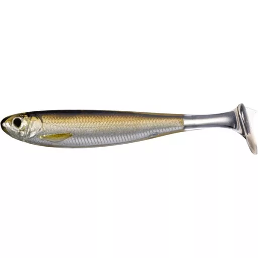 LIVETARGET Slow-roll Shiner Paddle Tail Pearl ezüst barna 8,5 cm gumihal