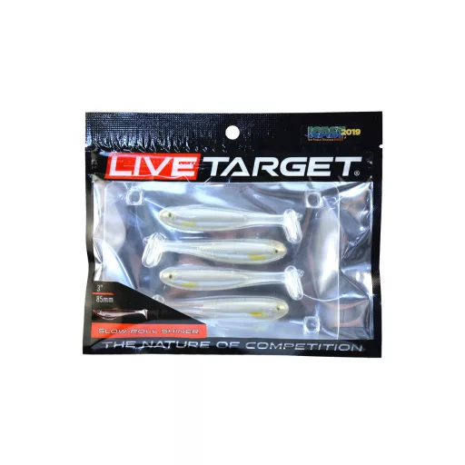 LIVETARGET Slow-roll Shiner Paddle Tail Pearl ezüst barna 8,5 cm gumihal