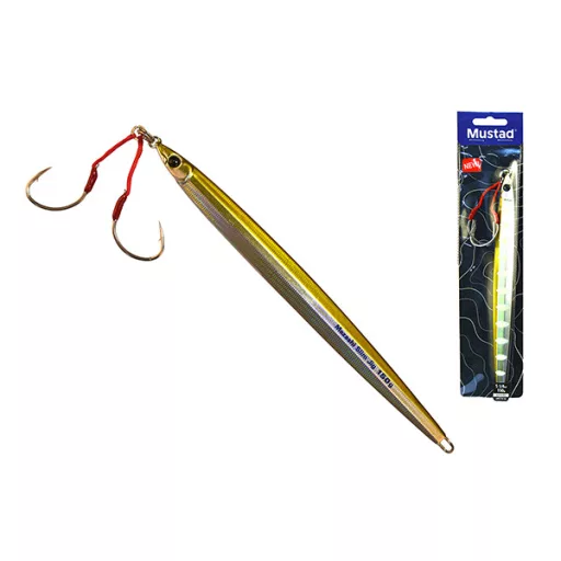 Mustad Mezashi Slim Jig 7,9" 001 piros világító 20 cm 150 g pilker