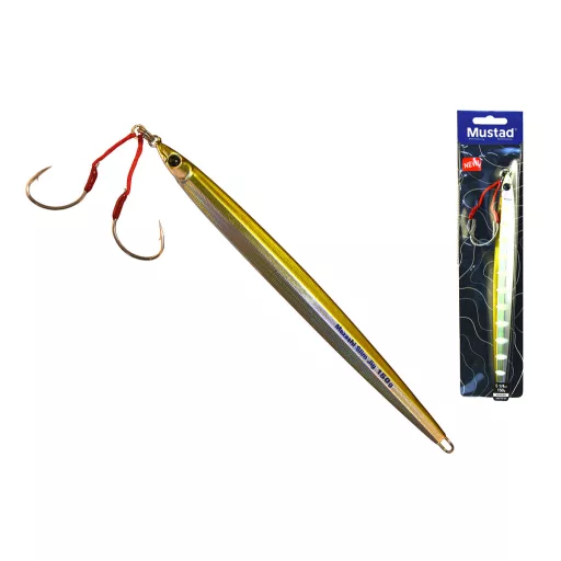 Mustad Mezashi Slim Jig 7,9" 001 piros világító 20 cm 150 g pilker