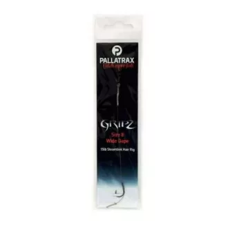   Pallatrax Gripz Wide Gape hajszálelőkés 25 lb Steamlink 6-os előkötött horog