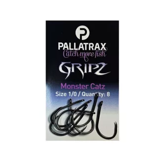   Pallatrax Gripz Monster Catz 8 1/0-s szakáll nélküli harcsázó horog