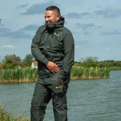 RidgeMonkey Apearel Thermapro Shell vízálló zöld nadrág S