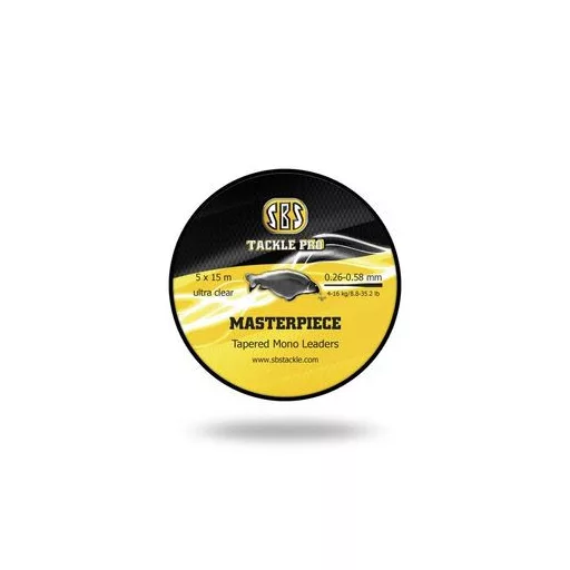 SBS Masterpiece Tapered Leader DOBÓELŐTÉT 0,26–0,58 mm 5 × 15 m víztiszta felvastagodó monofil dobóelőke