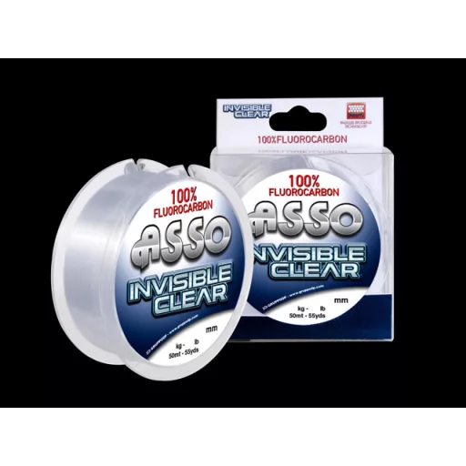 Asso Invisible F.carbon 0,45 mm 50 m átlátszó fluorocarbon zsinór