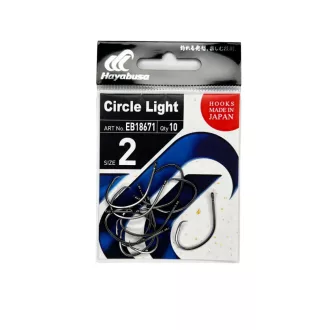   Hayabusa H.CRL 186 BN 2-es fekete nikkel füles szakállas horog 10 db/csomag