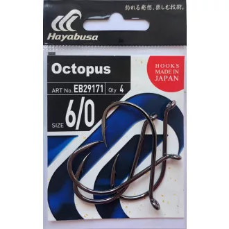 Hayabusa Oktopus 2/0-s harcsázó horog 6 db/csomag