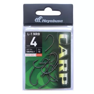 Hayabusa L-1 NRB 4-es füles szakállas horog 10 db/csomag