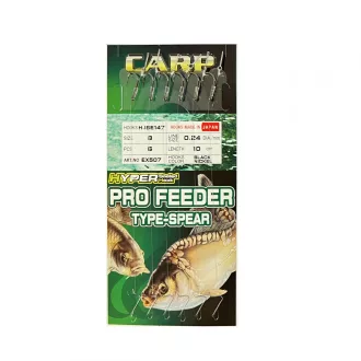   Hayabusa Iseama Carp feeder Spear 8-as előkötött horog 6 db/csomag