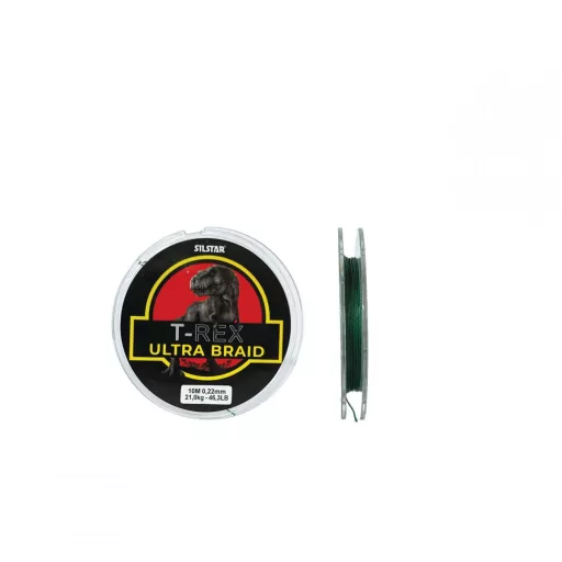 Silstar T-rex Ultra Braid 0,22 mm 10 m 21 kg fonott előkezsinór