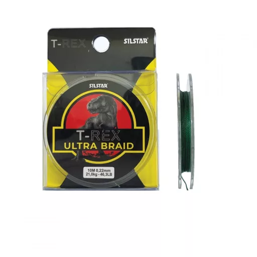 Silstar T-rex Ultra Braid 0,35 mm 10 m 32,8 kg fonott előkezsinór