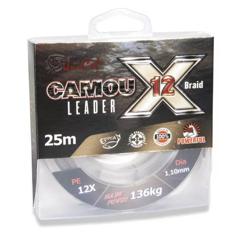 Uni Cat Camou 12X fonott előkezsinór 0,90mm / 25m / 105kg