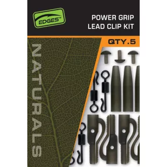   Fox Edges Naturals Power Grip ólomkapocs készlet x 5 pontyozó szerelék készlet 5 db/csomag