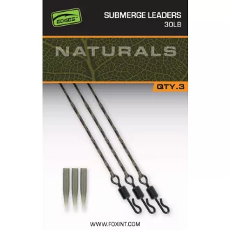 Fox Naturals Submerged Leaders 40 lb x 3 pontyozó szerelék