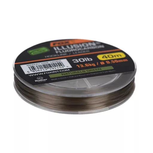 Fox Edges Illusion Fluorocarbon x Naturals 0,40 mm 40 m 20 lb zöld fluorocarbon zsinór