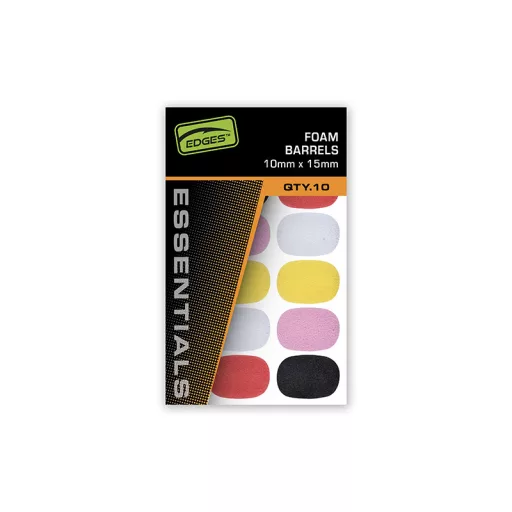 Fox Edges 10 × 15 mm Foam Barrels - Mixed Colour
