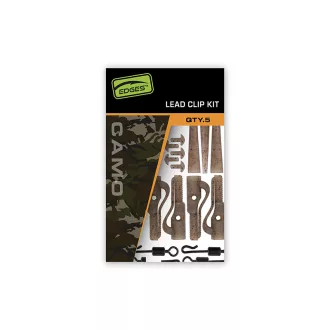   Fox Edges Camo ólomkapocs készlet terepszínű pontyozó szerelék készlet 5 db/csomag