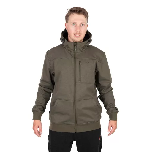 Fox Collection Soft Shell zöld-fekete S kabát