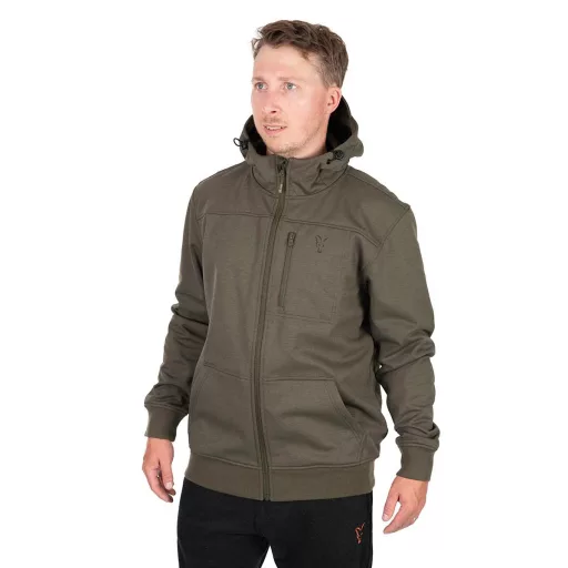Fox Collection Soft Shell zöld-fekete S kabát