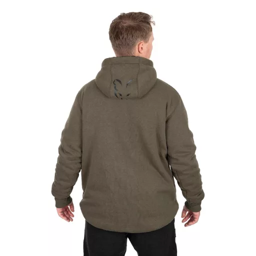 Fox Collection Sherpa Sml zöld-fekete kabát