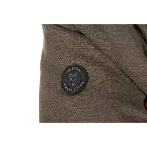 Fox Collection Sherpa zöld-fekete M kabát
