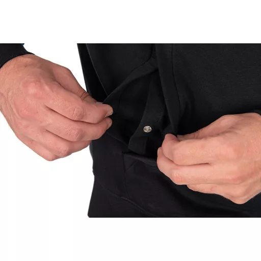 Fox Collection Zipped kapucnis cipzáras fekete 3XL pulóver