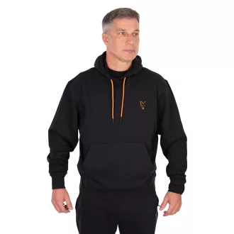 Fox Classic kapucnis fekete-narancssárga XL pulóver